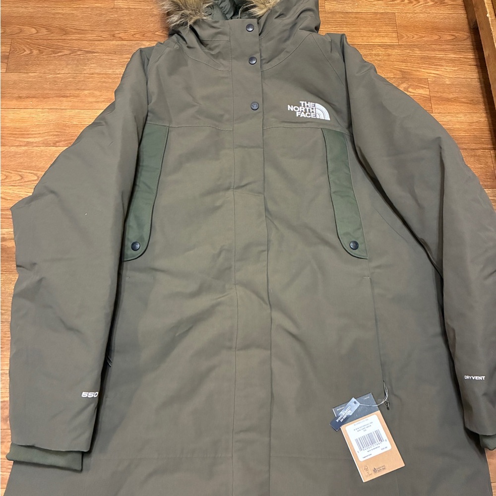 The North Face Women's Green Parka Coat Size XXL NWT